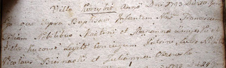 Zapiska metrykalna z 1793 roku [Fot. RŻ]