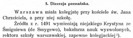 Fragment "Dzieje wychowania i szkół w Polsce..."