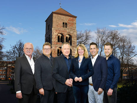 Fotomontage v.l.: Günter Exner, Thomas Schaffert, Gunter Grimm, Silvia Schoenemann, Andreas Rey und Jan Saal