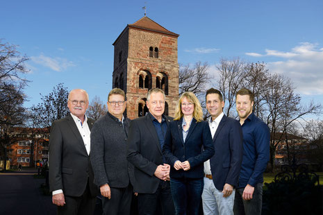 v.l.: Günter Exner, Thomas Schaffert, Gunter Grimm, Silvia Schoenemann, Andreas Rey und Jan Saal