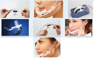  máscara sanitaria de plastico transparente  de certificación: CE, ISO, FDA, SGS, COFEPRIS  