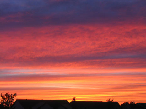 Ein Sonnenuntergang - fotografiert von Max in Wisconsin im Sommer 2007. Max liebt Sonnenuntergänge. 