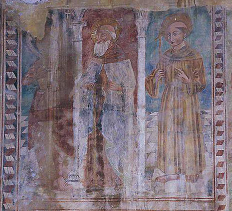 Castello-di-Rostino -église piévane Saint-Thomas de Pastoreccia - Antoine ermite et François d'Assise - 1470