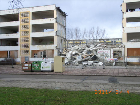 Abriß R.-Horn-Schule, R.-Horn-Straße