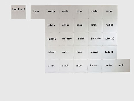 I am I said, Sprachinstallation 2016
