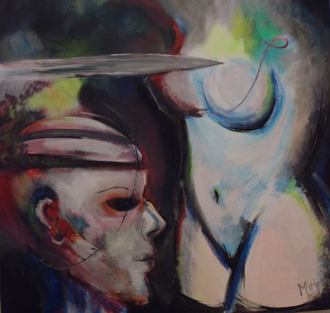 Damokles' Schwert - eine der beiden Arbeiten zur Jahresausstellung "Torso" 2013.