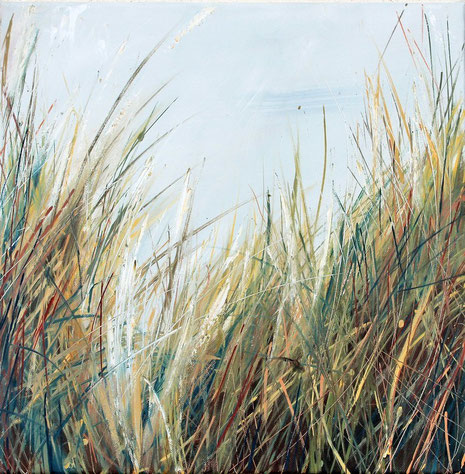 Strandhafer (I), Öl auf Leinwand, 40 x 40 cm. 2013