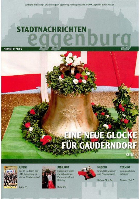 Eggenburger Stadtnachrichten - Sommer 2013 - Titelseite