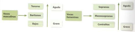 Clasificación de las voces en el canto