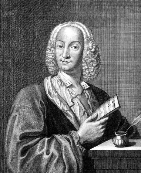 Antonio Vivaldi, Kupferstich von F. M. La Cave (1725)