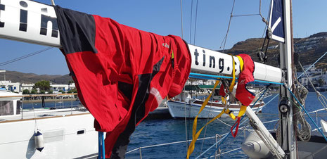 Segelkleidung trocknen nach hartem Einsatz