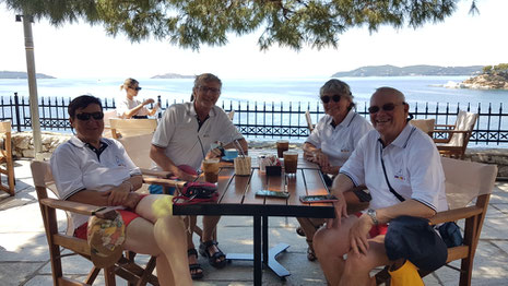 Uschi, Klaus, Christel, Friedemann in Skiathos