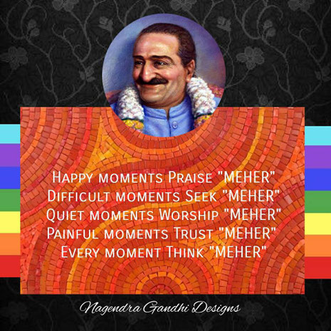 Meher Baba's portrait painted by David Barison