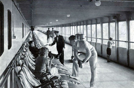 SS Monterey's Promenade deck