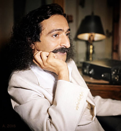1932 : Meher Baba in Hollywood, CA. Image rendition by Anthony Zois. BP