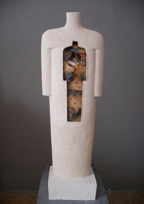 2011 - semirè, terracotta, maiolica. h cm 100 