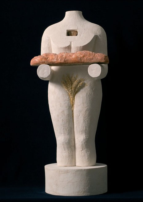 2009 - semirè, terracotta, invetriatura -h cm 72