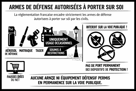 Réglementation des armes de défense en France