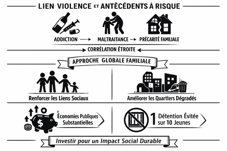 Lien entre violence et antécédents à risque