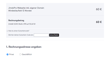 Gutschein einlösen: Code Eingabe
