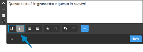Formattare testo
