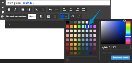 Colorare testo