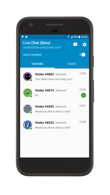 Jimdo Live Chat App - Jimdo Support Center (English)