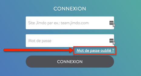 Mot de passe Jimdo oublié