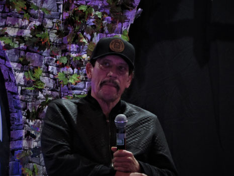 Danny Trejo, during his Saturday Panel at For the Love of Horror, Manchester 2018