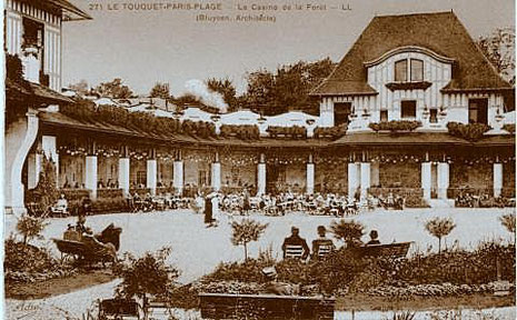 Le Grand Casino de la Forêt - l'entrée et les jardins en 1920