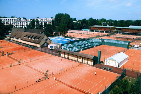 Vue aérienne du centre tennistique Pierre de Coubertin