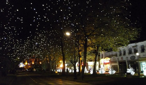 Sous les illuminations de décembre, l'avenue du Verger se donne des airs de Champs Elysées