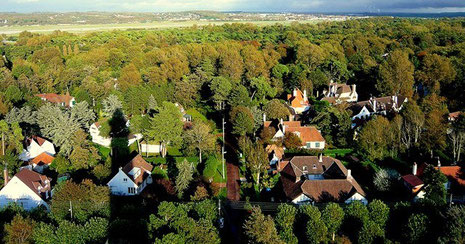 La forêt et les villas du Touquet-Paris-Plage vues du haut du phare