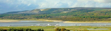 L'estuaire de la Canche, voie de communication maritime de tous les temps, vu depuis le phare