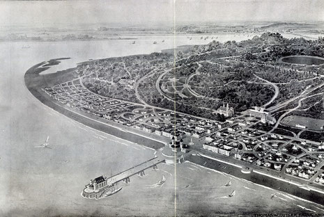 Le dessin du projet urbanistique de Mayville présenté en 1894 par John Whitley