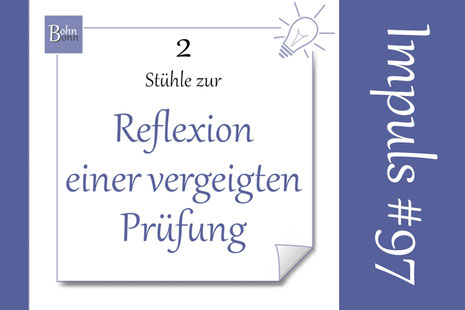 2 Stühle zur Reflexion einer vergeigten Prüfung