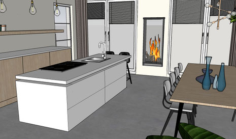 3D tekening keuken make-over