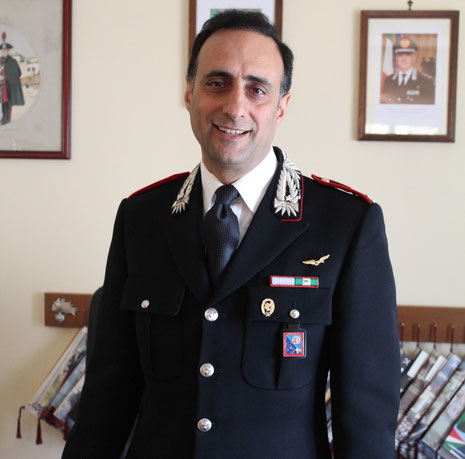 Il maggiore De Luca Comandante della compagnia Carabinieri di Cassino