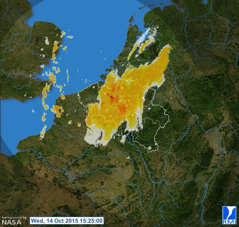 Image radar de précipitations de l'IRM