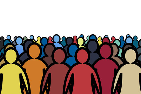 Schematische Darstellung einer Gesellschaft