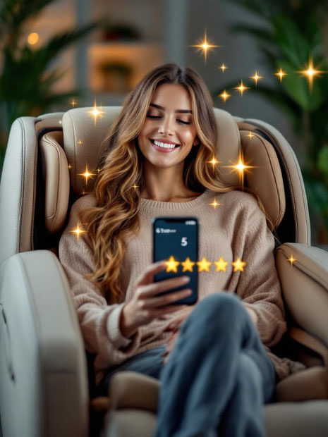 Erfahrungen mit Welcon Massagesesseln: starke Massage, einfache Bedienung, schnelle Lieferung, hilfsbereiter Service, sehr gut erreichbar, Antworten sofort.