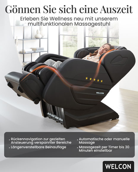 Entdecken Sie aktuelle Massagesessel und Massagegeräte: Von kompakten Shiatsu-Kissen bis zu High-End-Modellen mit Body-Scan und individuell anpassbaren Funktionen.