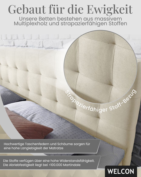 Entdecken Sie das ideale beiges Boxspringbett in 140x200 cm. Erfahren Sie alles über Design, Materialien, ergonomische Vorteile und erhalten Sie wertvolle Kaufberatung für einen erholsamen Schlaf.