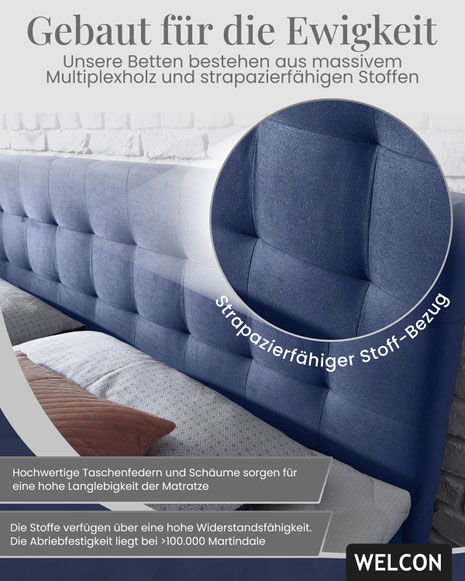 Das Boxspringbett 240x200 bietet großzügigen Schlafkomfort, flexible Nutzung und moderne Optik. Hochwertige Verarbeitung sorgt für langlebige Qualität und erholsame Nächte.