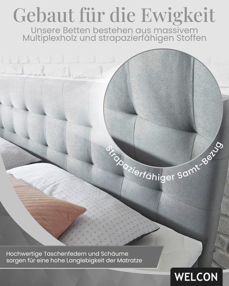Boxspringbett, Futon oder Polsterbett? Finden Sie jetzt das perfekte Bett für Ihren Schlaf.