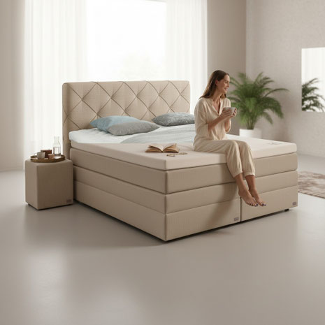 Der Ratgeber zeigt, wie Käufer beim Boxspringbett Härtegrad, Größe und Topper passend wählen und Matratze, Schlafposition sowie Raumplanung abstimmen.