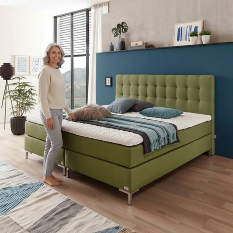Boxspringbett oder Polsterbett: Der Vergleich erklärt Aufbau, Liegegefühl, Klima, Geräusche und Kosten, damit das passende Bett sicher gewählt wird.