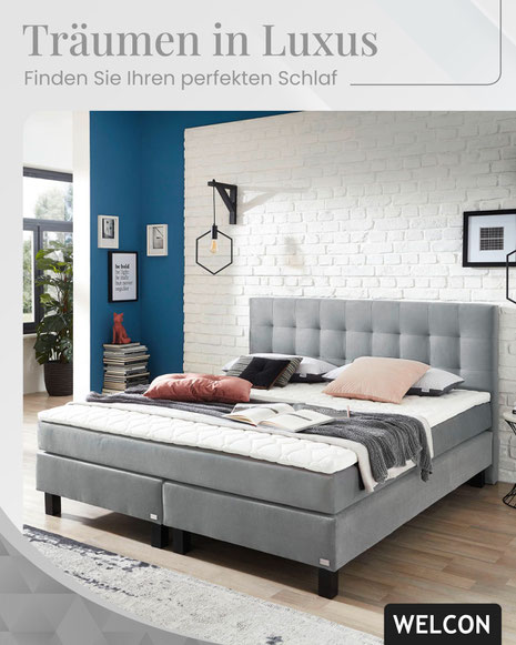 Ein Boxspringbett in 160x200 cm bietet perfekten Komfort für Ferienwohnungen: ausreichend Platz, langlebig, pflegeleicht und ideal für zufriedene Gäste.
