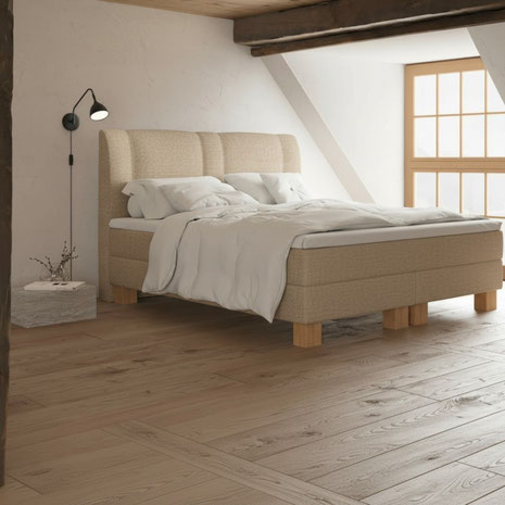 Schlafzimmer-Trends 2026 zeigen, wie natürliche Farben, weiche Formen, gutes Licht und Boxspringkomfort mehr Ruhe, Ordnung und Persönlichkeit schaffen.