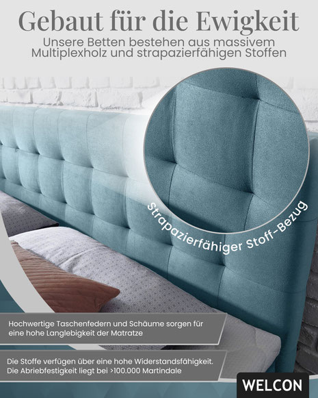 Leiden Sie unter Einschlafproblemen durch ein falsches Bett? Entdecken Sie, wie WELCON Boxspringbetten mit individuellen Härtegraden und hochwertigen Materialien für erholsamen Schlaf sorgen.